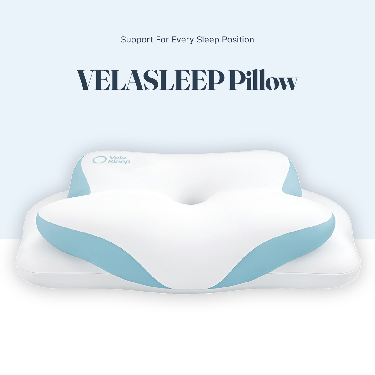 VelaSleep Pillow ergonomic cervical contour